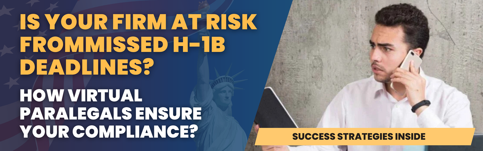 "Concerned immigration attorney discussing H-1B deadlines and virtual paralegal compliance solutions