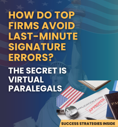 Approved H-1B visa application showing how virtual paralegals prevent signature errors in final petition review
