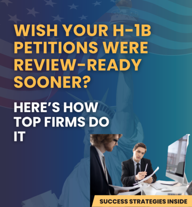 Virtual paralegals preparing H-1B petitions for faster attorney review in top law firms