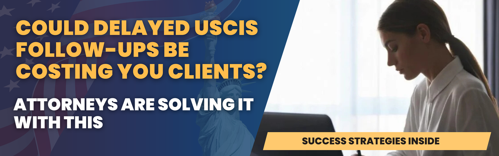 Focused attorney following up on USCIS processing delays with the help of a virtual paralegal solution.