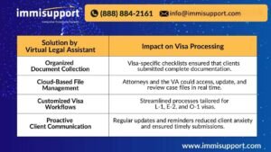 Business Visa Application Assistance – How a Virtual Legal Assistant Streamlines L-1, E-2, and O-1 Visa Processing