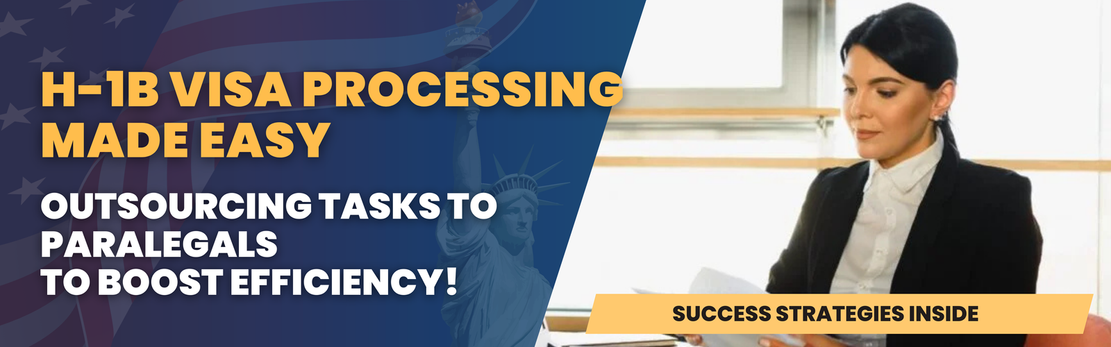 Immigration paralegal facilitating H-1B visa processing tasks efficiently for consular processing