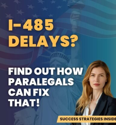 Immigration paralegal assisting with I-485 delays, offering solutions for smooth USCIS submission.