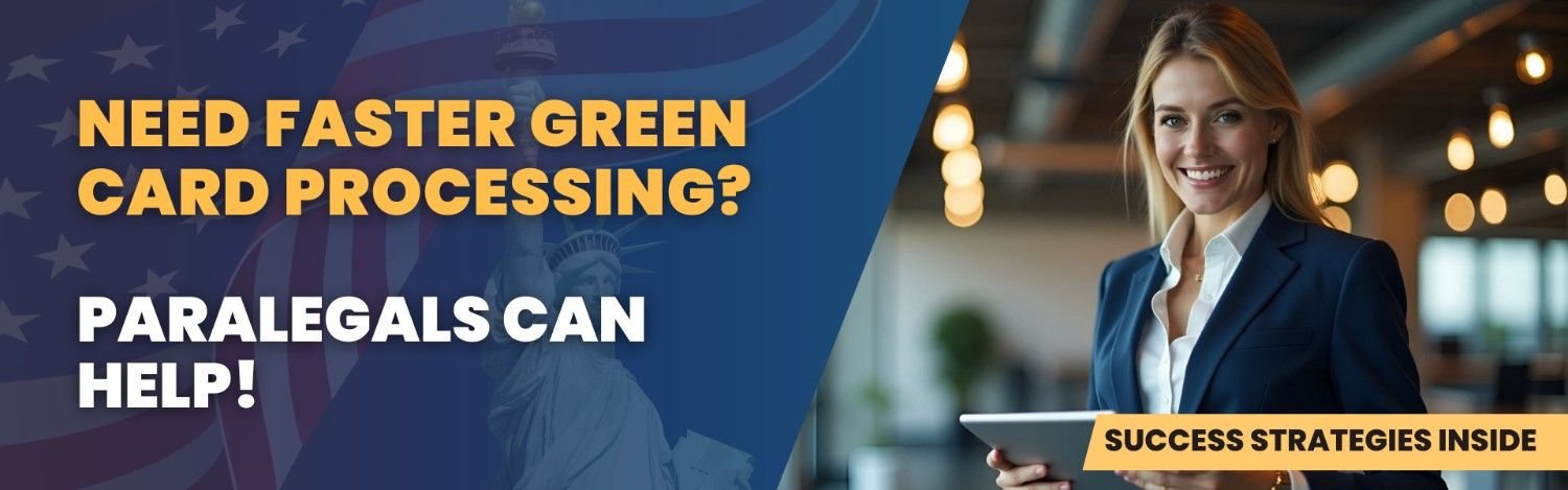 Immigration paralegal assisting with faster Green Card processing for AC21 portability cases.